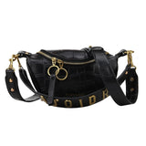CCRXRQ Alligator Women Handbags High Quality PU Leather Ladies Shoulder Bags Brand Designer Crossbody Bag Chain Saddle Chest Bag